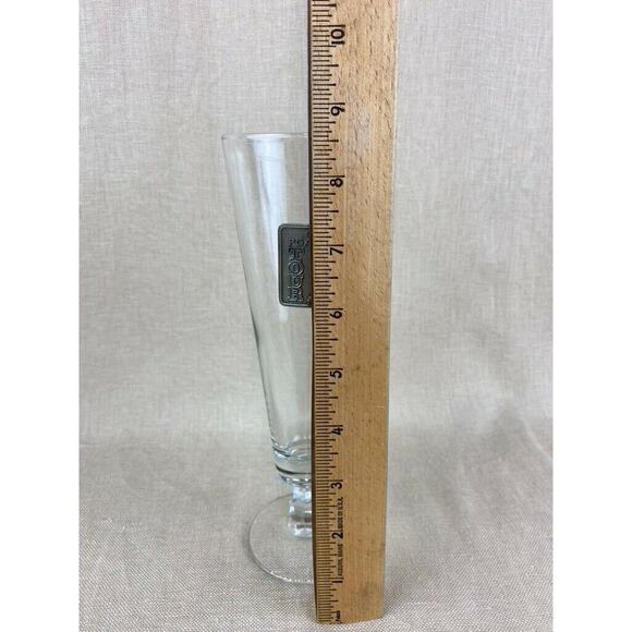 PGA Tour Pilsner Beer Golf Glasses 8 oz Pewter Emblem Set of 4 - Picture 7 of 7